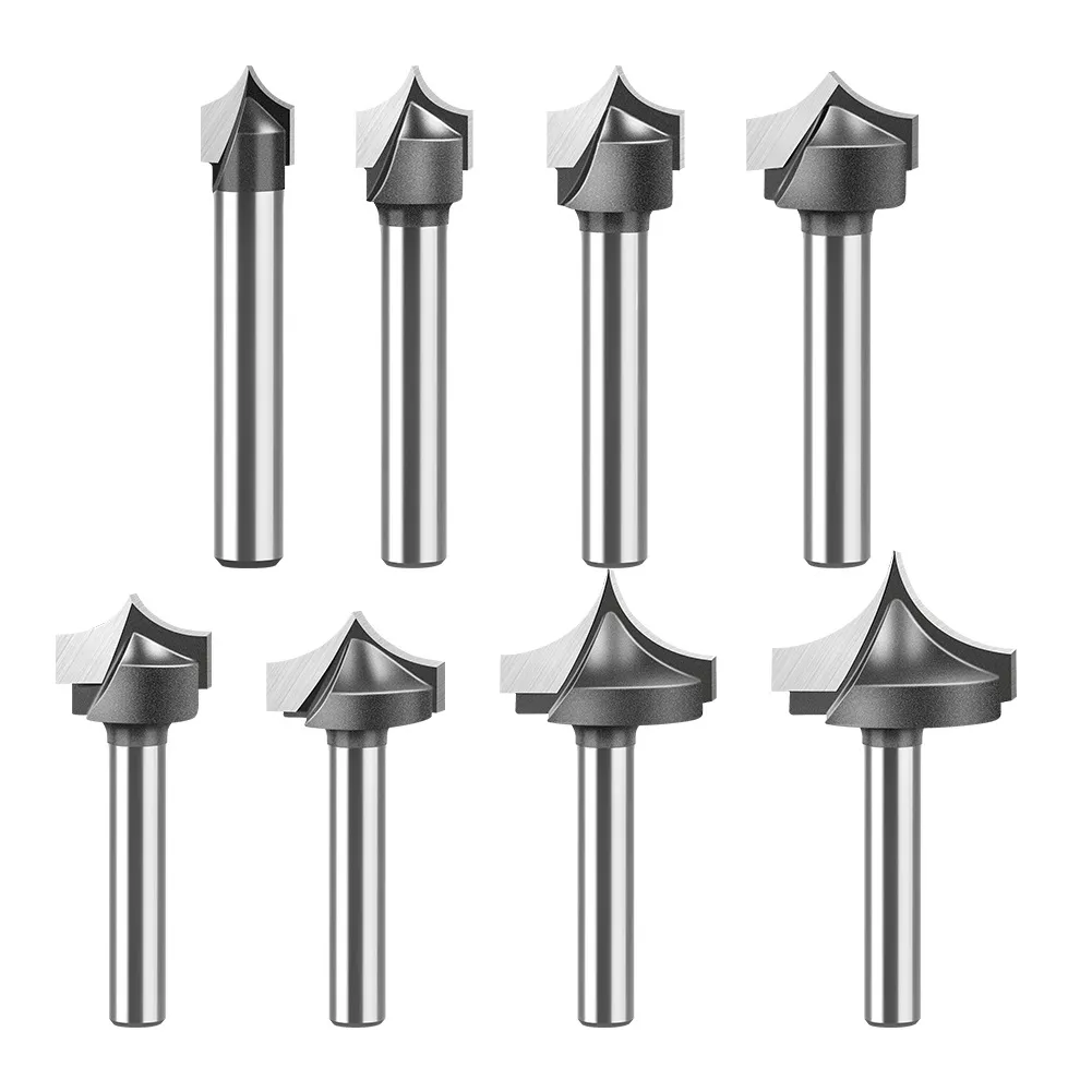 Sharp‑Point Engraving & Decorative Profiling Router Bit – CNC Wood Carving Cutter for Cabinet Door Milling & Arc Grooving